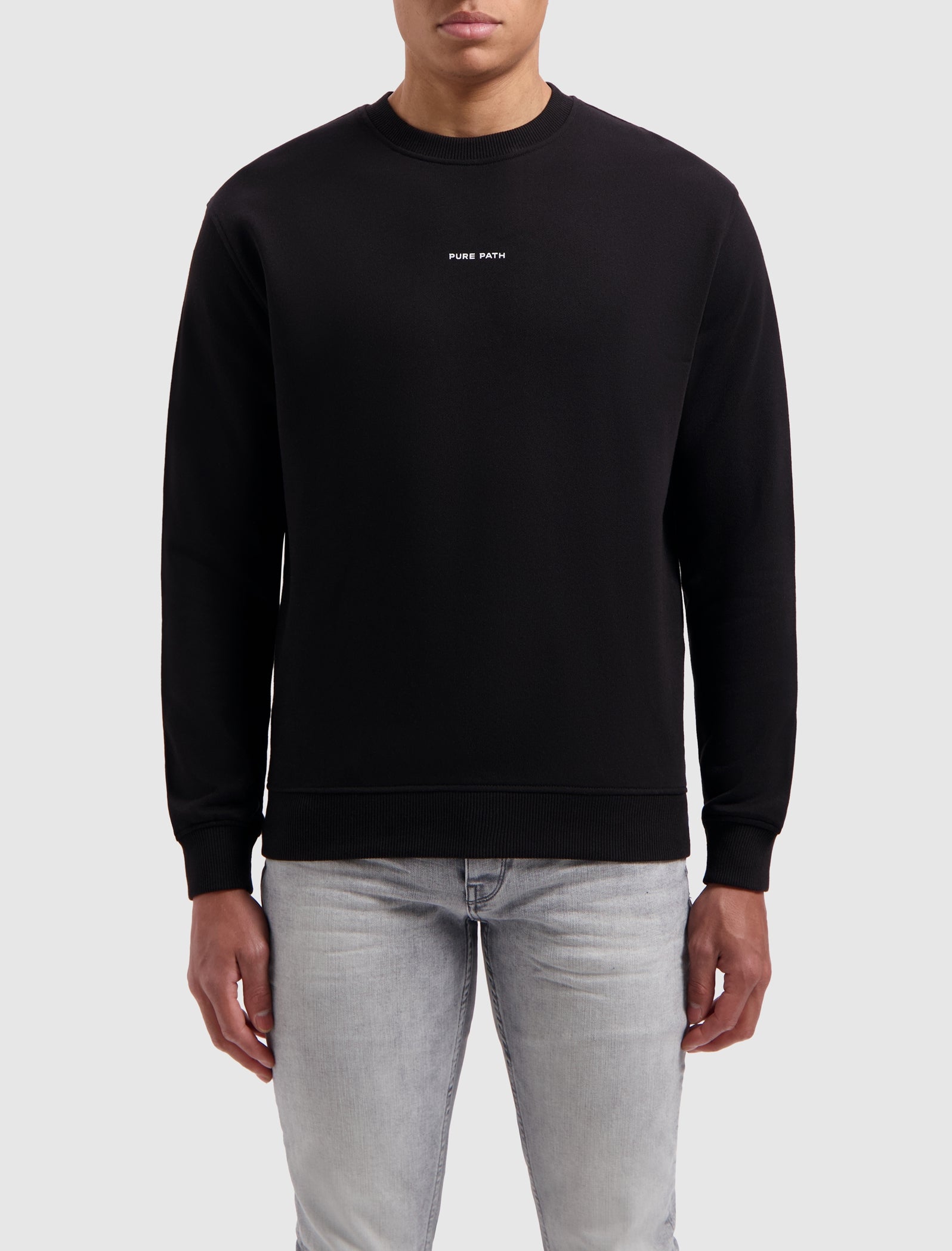 Pure Path Brushstroke Initial Sweater Zwart