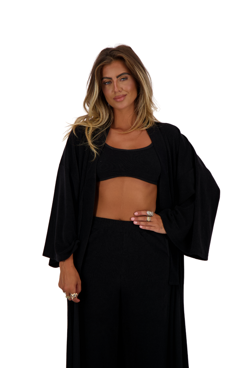 Reinders Brushed Cotton Bra- True Black