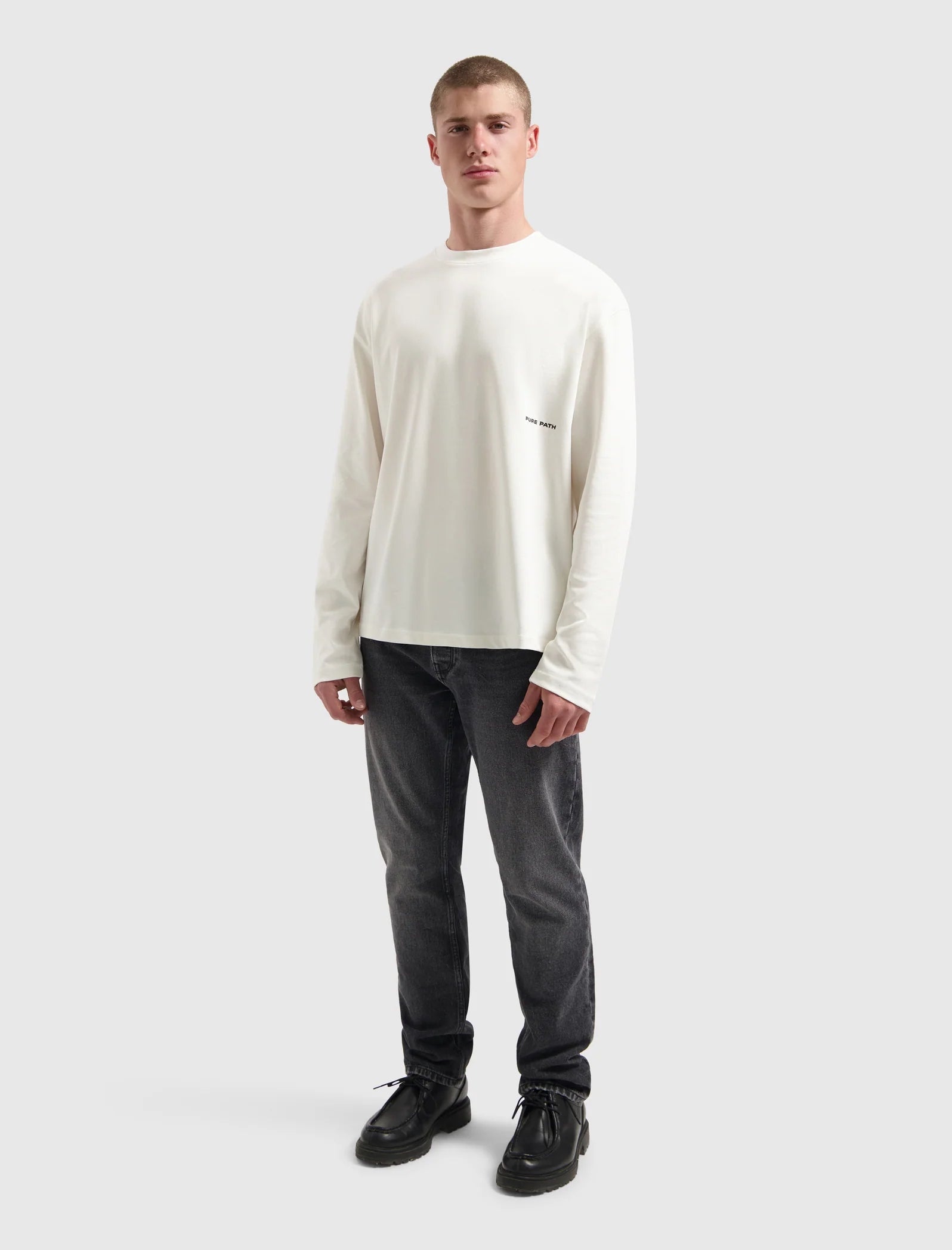 Pure Path New Dropping Long Sleeve- Off White
