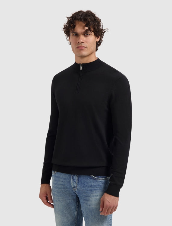 Pure Path Essential Knit Half-Zip- Black