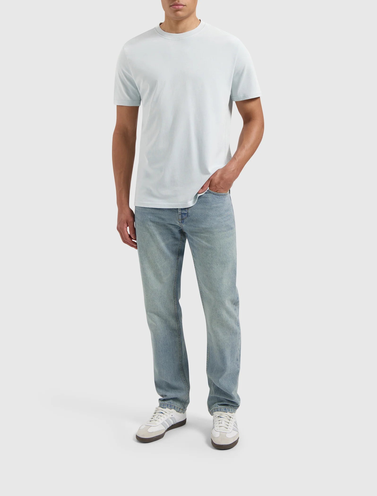 Pure Path Acid Sideline Wordmark T-shirt- Light Blue