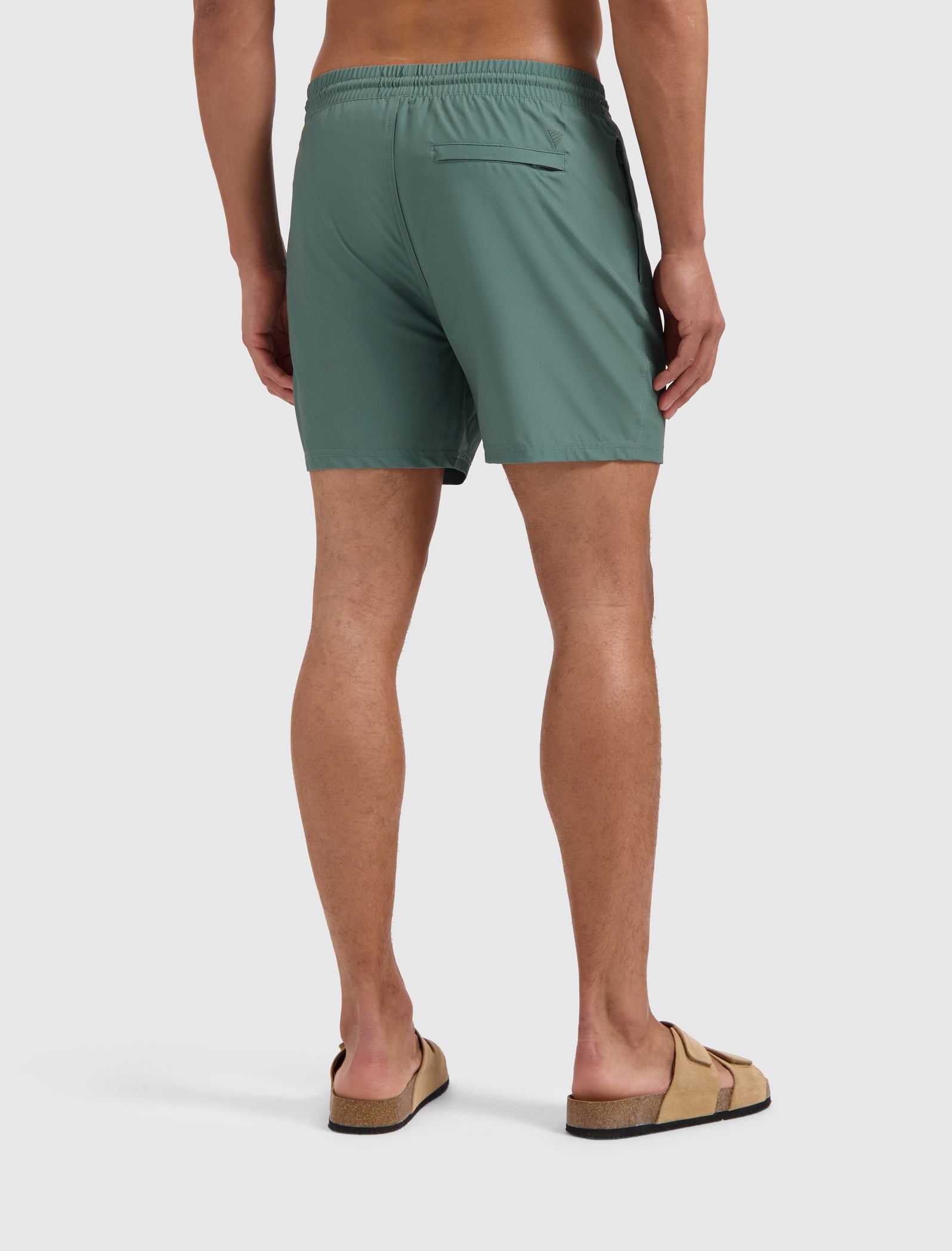 Pure Path Tonal Logo Swim Shorts - Faded Green