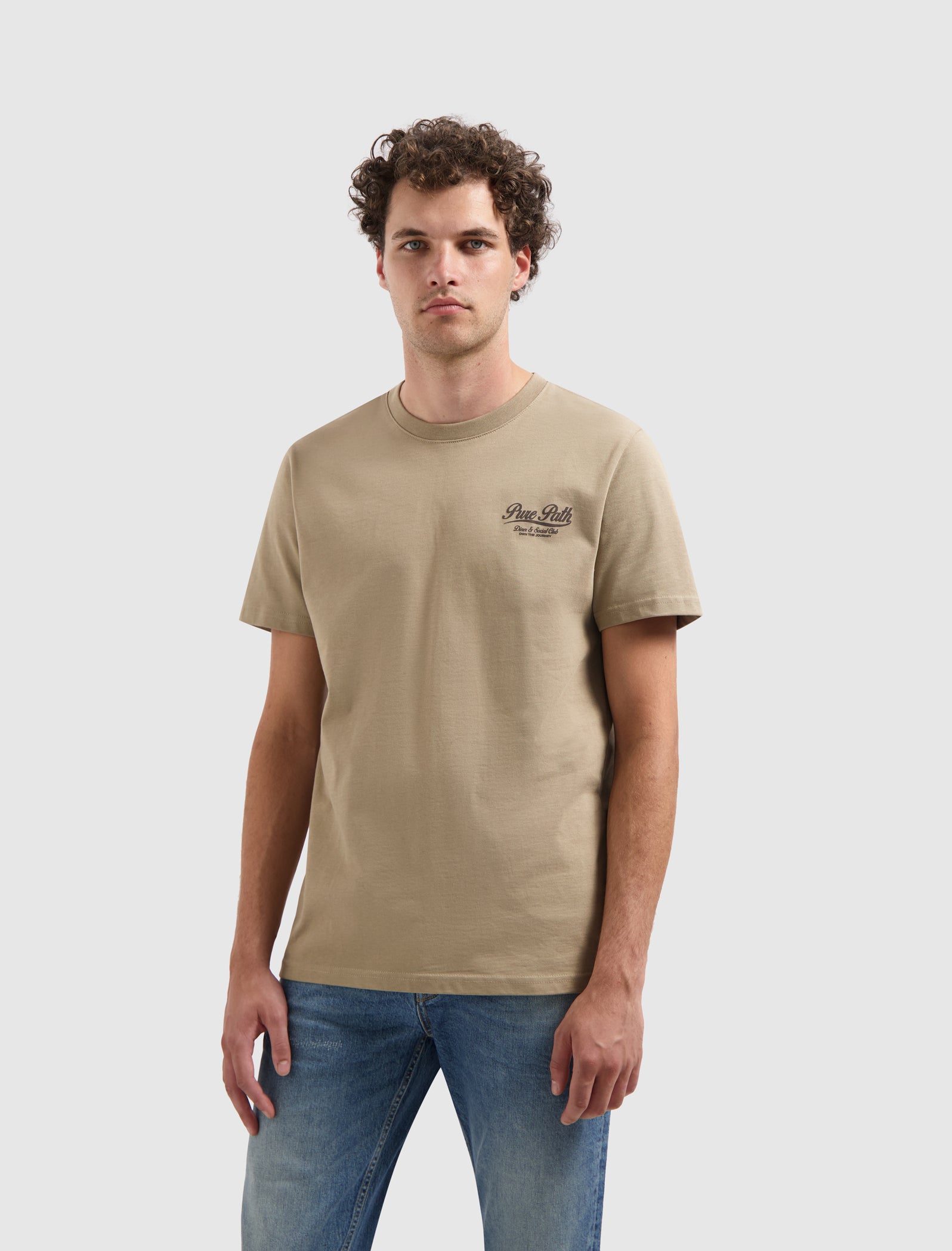 Pure Path Highway Diner T-shirt- Taupe