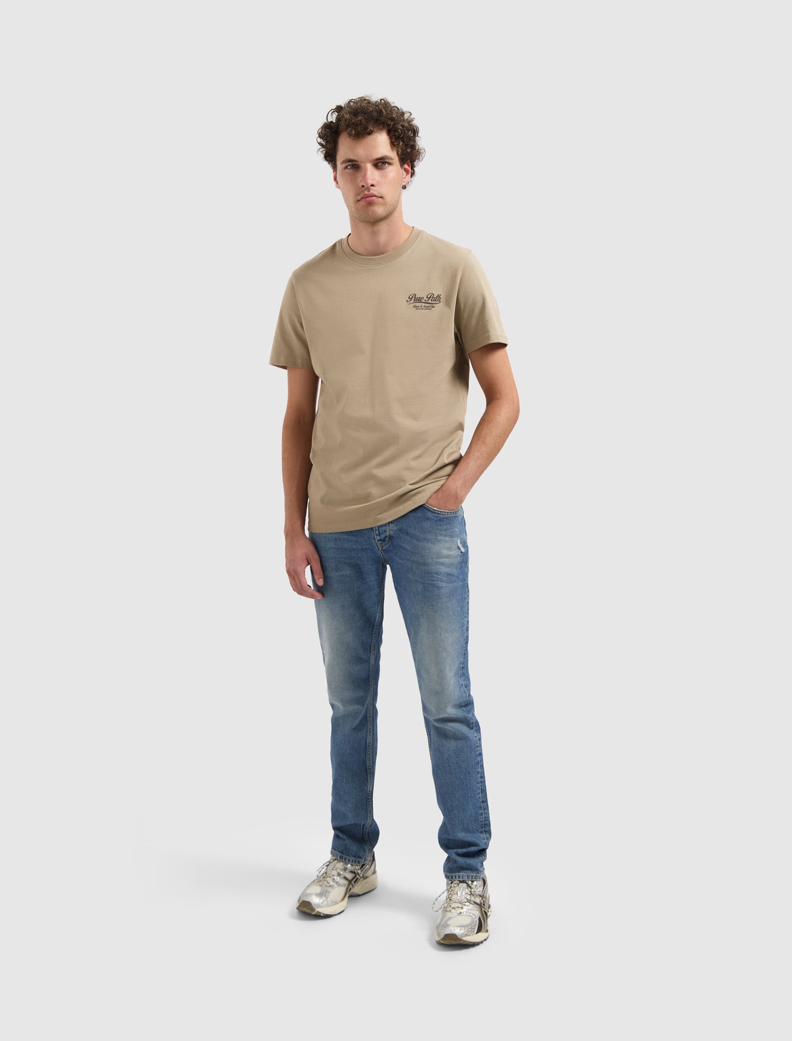 Pure Path Highway Diner T-shirt- Taupe