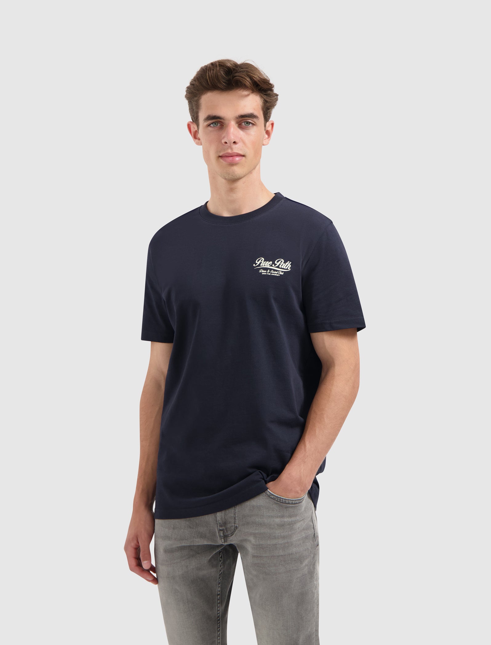 Pure Path Highway Diner T-shirt- Dark Blue