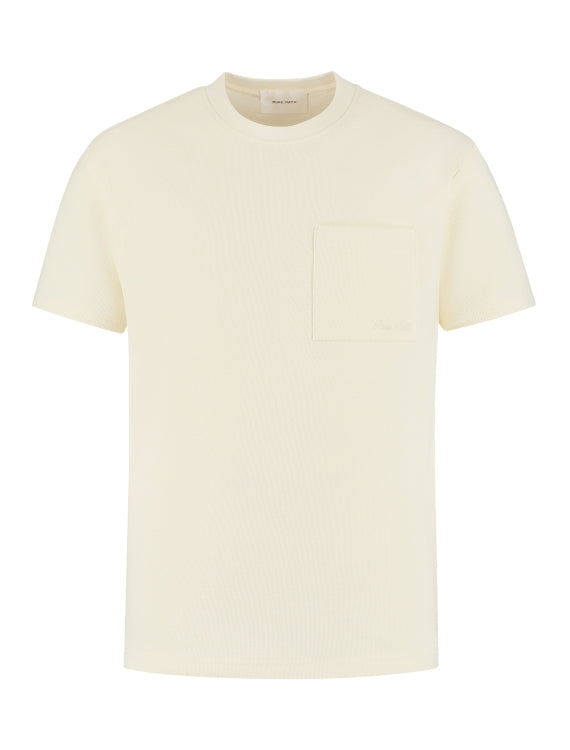 Pure Path Structure Pocket T-shirt- Ecru