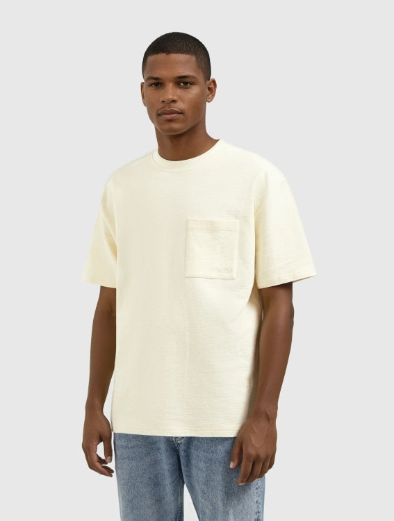 Pure Path Structure Pocket T-shirt- Ecru