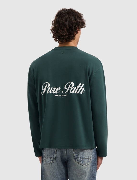 Pure Path Essence Of Life Longsleeve- Dark green