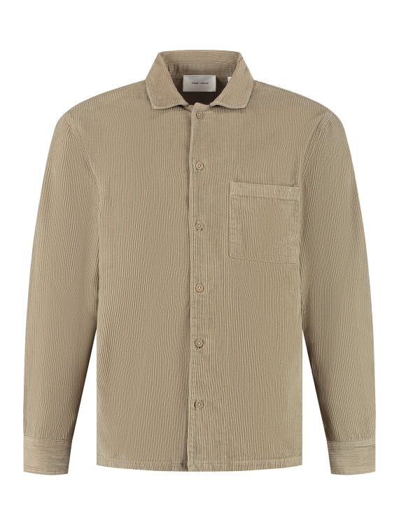 Pure Path Corduroy Overshirt- Taupe