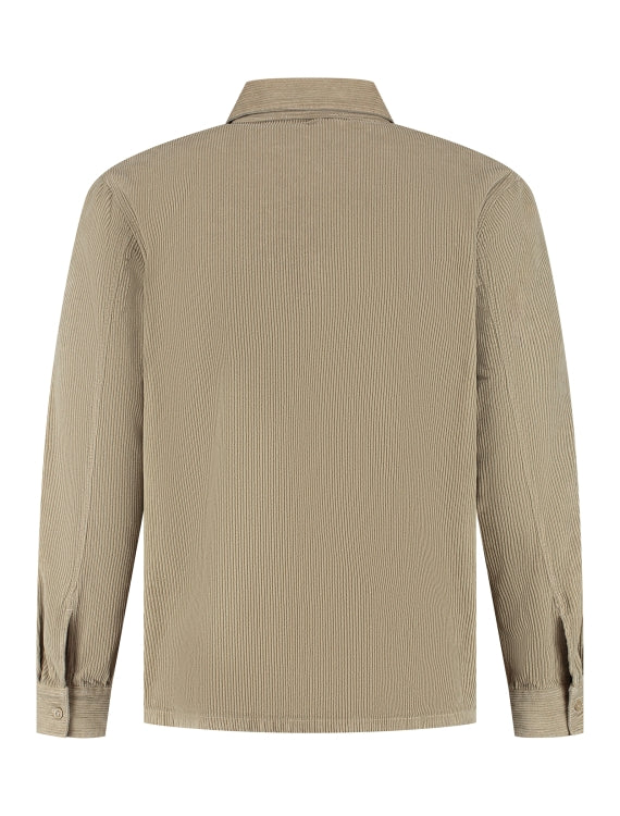 Pure Path Corduroy Overshirt- Taupe