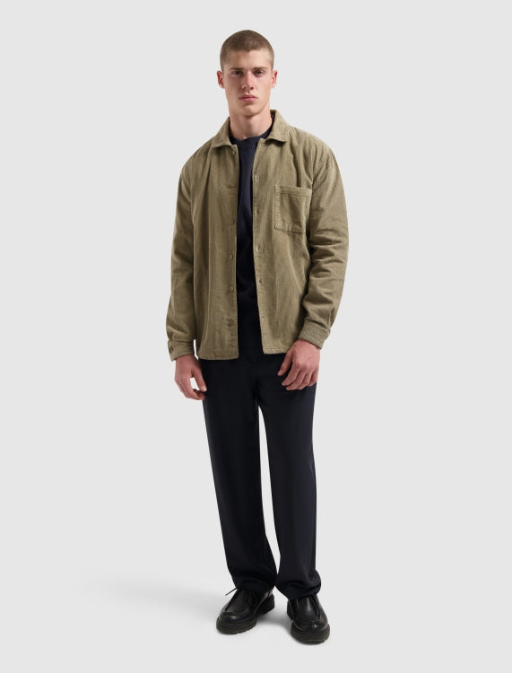 Pure Path Corduroy Overshirt- Taupe