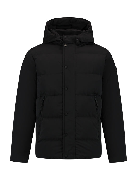 Pure Path Puffer Jacket- Black