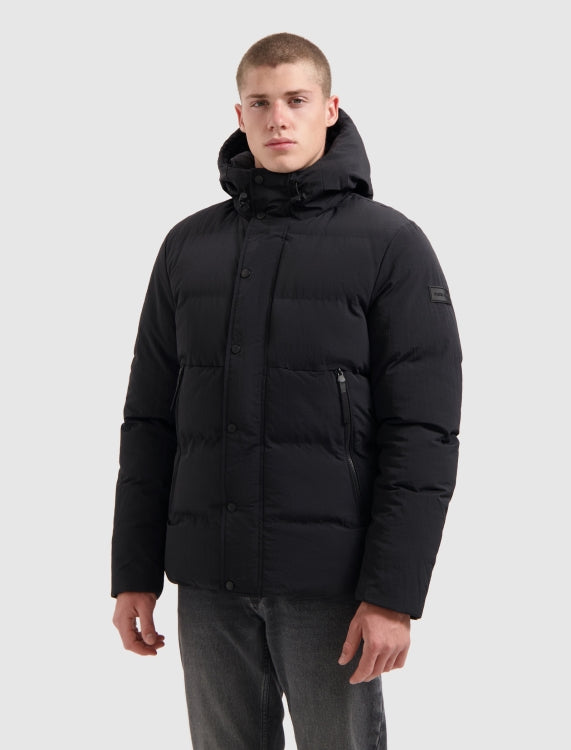 Pure Path Puffer Jacket- Black
