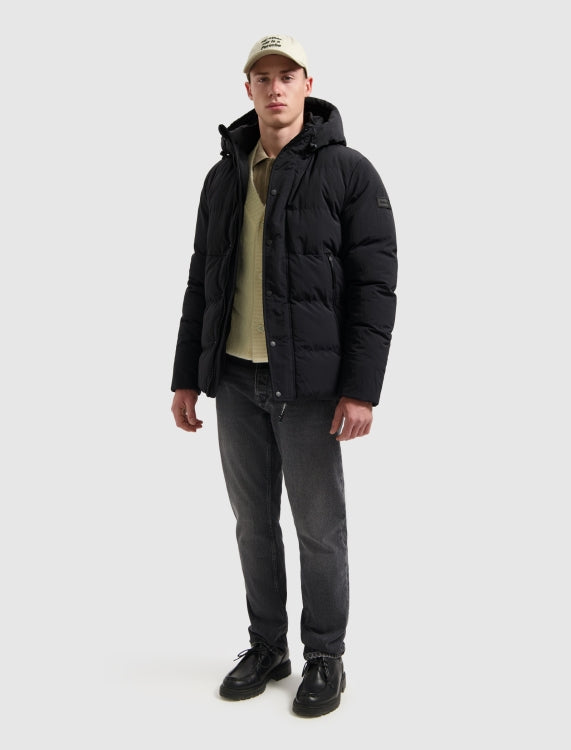 Pure Path Puffer Jacket- Black