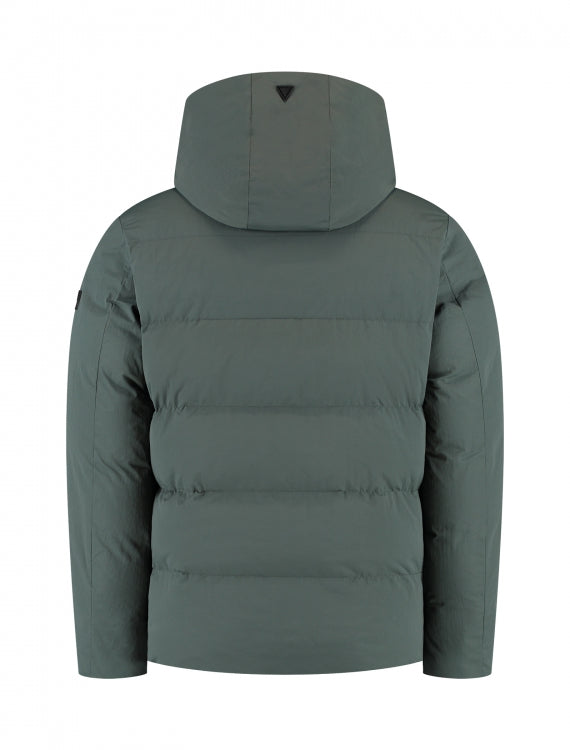 Pure Path Puffer Jacket- Dark Green