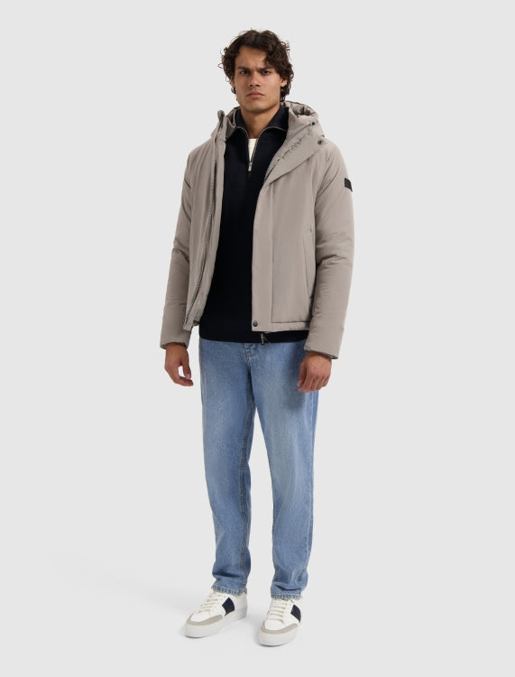 Pure Path Active Flex Short Parka Jacket- Ash Grey
