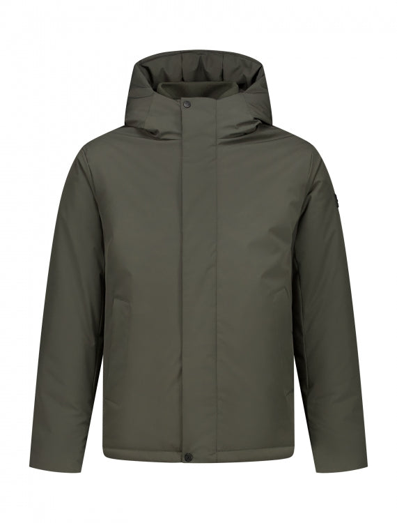 Pure Path Active Flex Short Parka Jacket- Dark Green