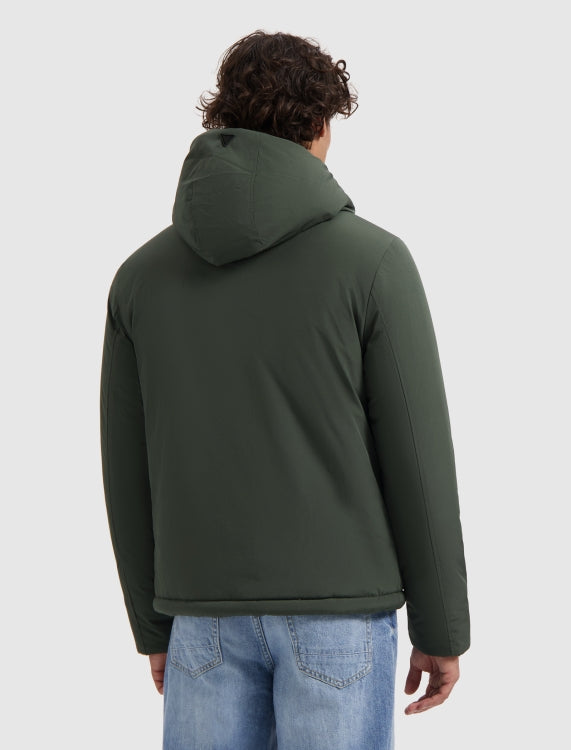 Pure Path Active Flex Short Parka Jacket- Dark Green