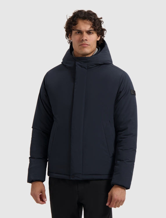 Pure Path Active Flex Short Parka Jacket- Dark Navy