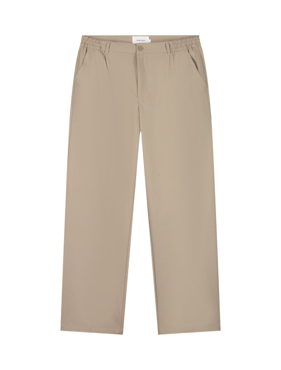 Pure Path Pleated Twill Pants- Camel