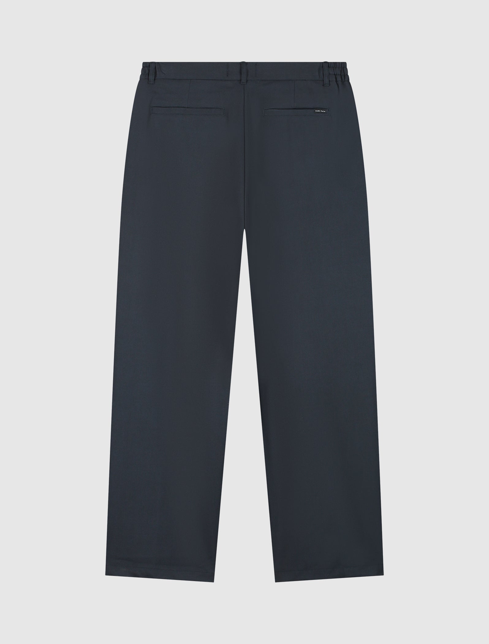 Pure Path Pleated Twill Pants- Dark Navy