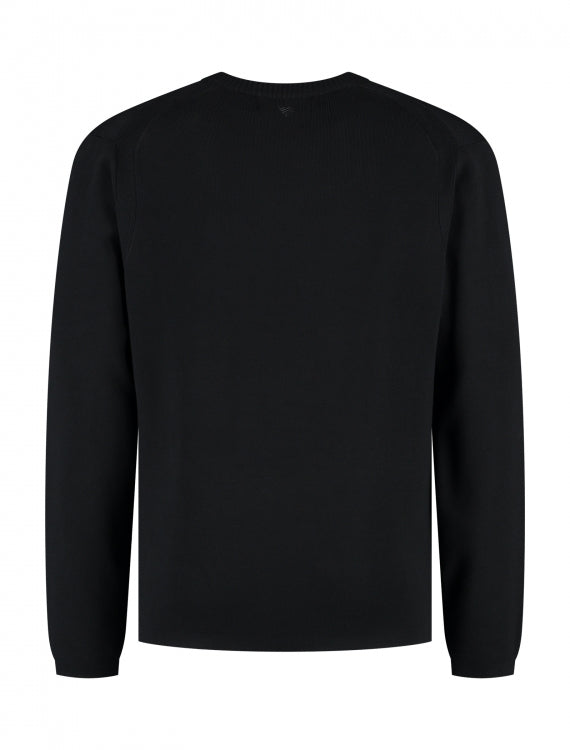 Pure Path Heavy Knit Sweater- Black