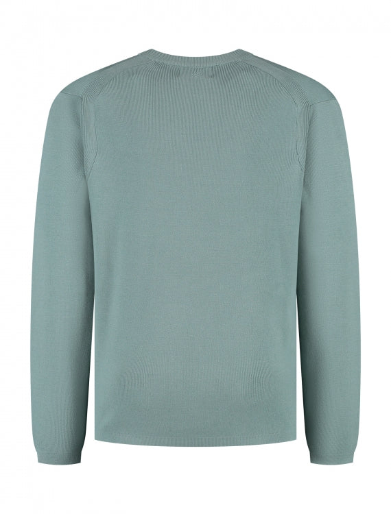 Pure Path Heavy Knit Sweater- Army Green