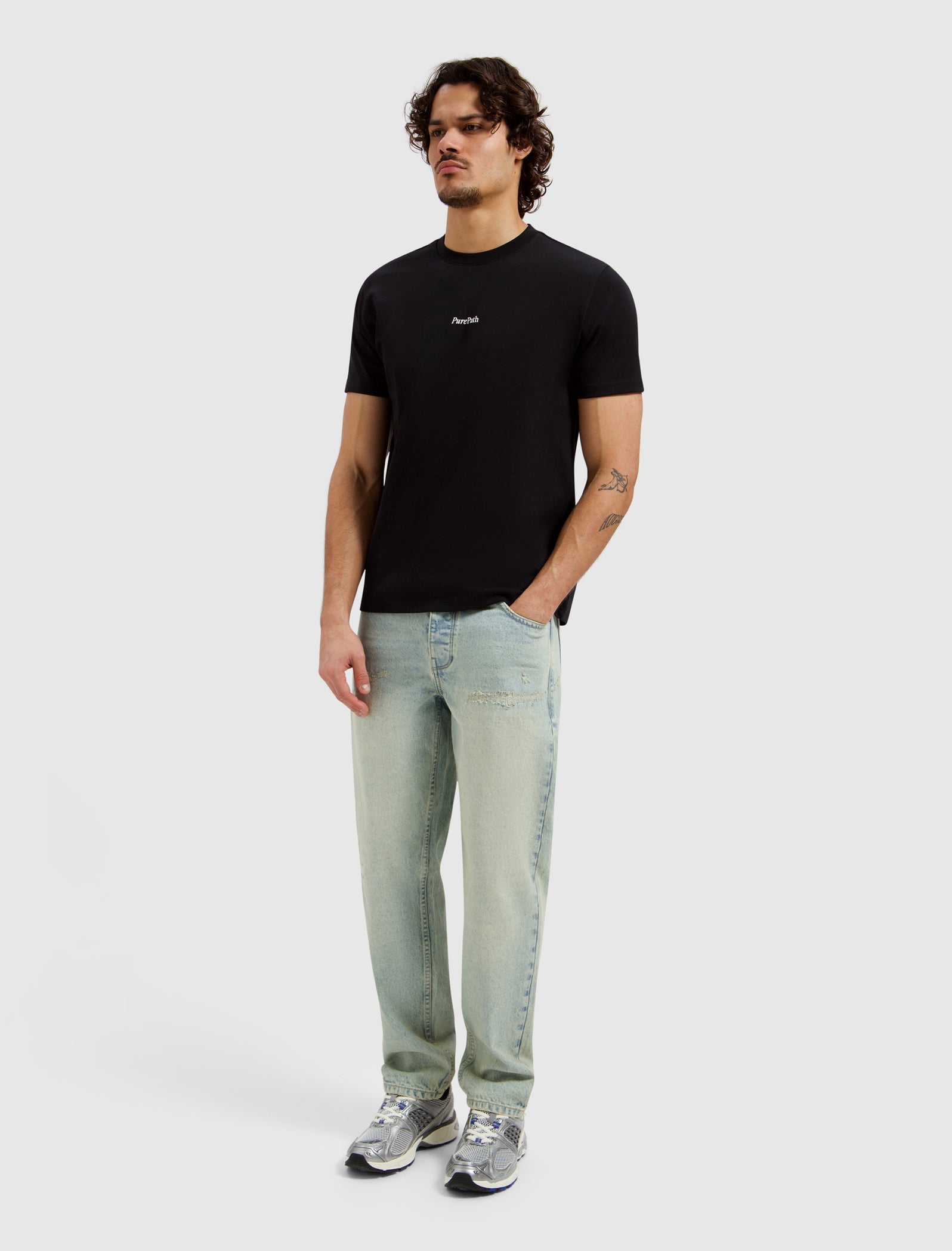 Pure Path Bold Emblem T-shirt - Black