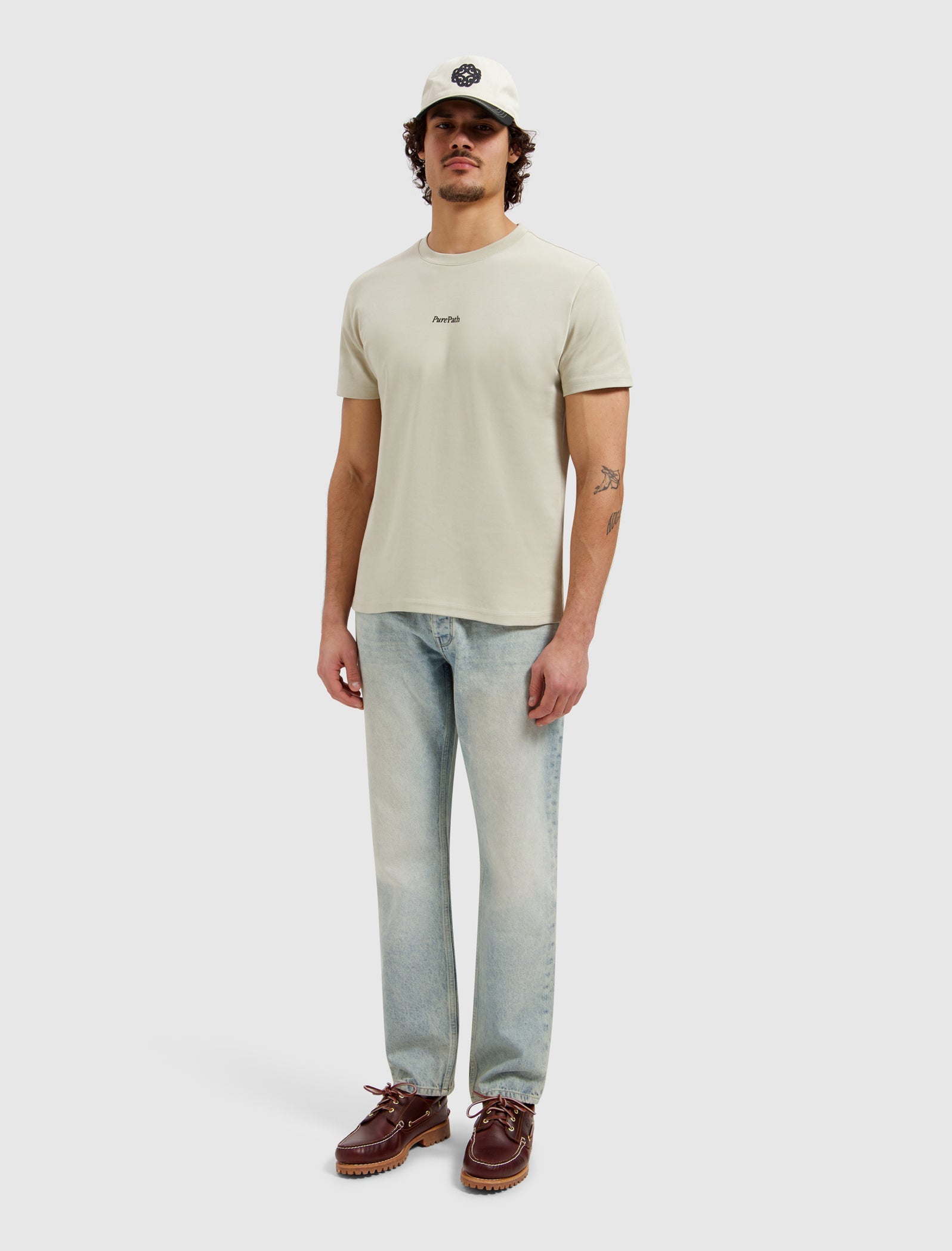 Pure Path Bold Emblem T-shirt - Sand