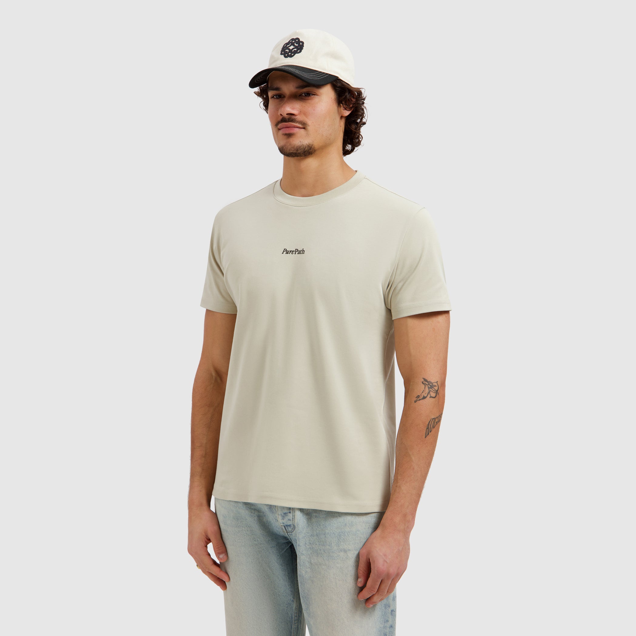 Pure Path Bold Emblem T-shirt - Sand
