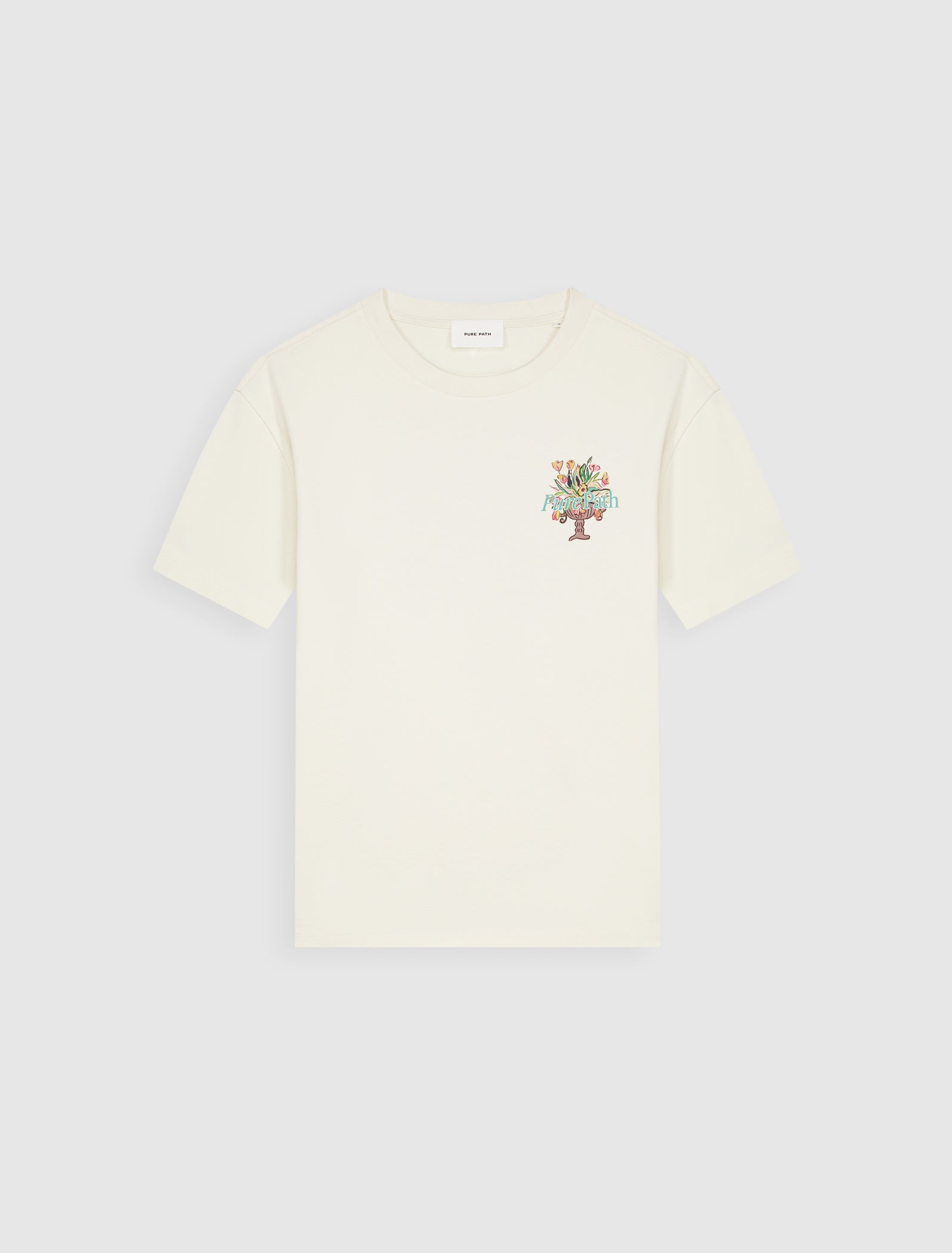 Pure Path Flower Vase T-shirt - Ecru