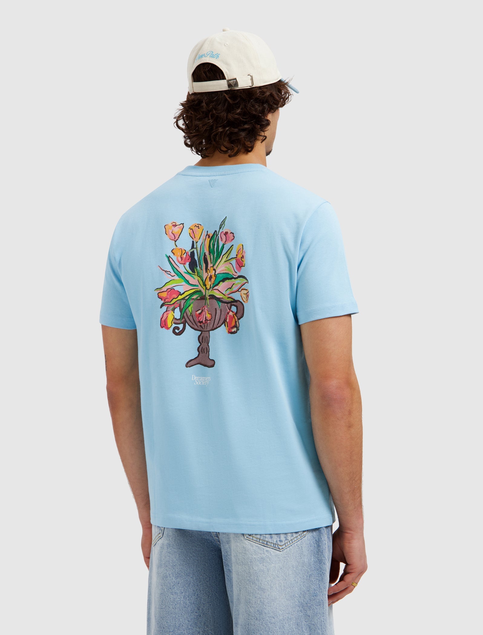 Pure Path Flower Vase T-shirt - Sky Blue