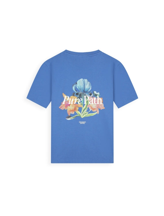 Pure Path Trio Of Flower T-shirt - Faded Cobalt