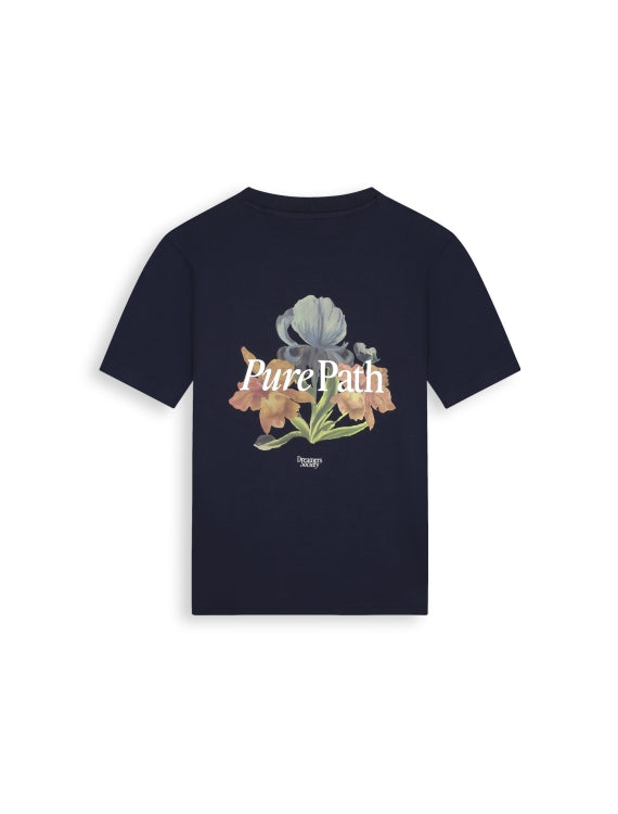 Pure Path Trio Of Flower T-shirt - Dark Navy