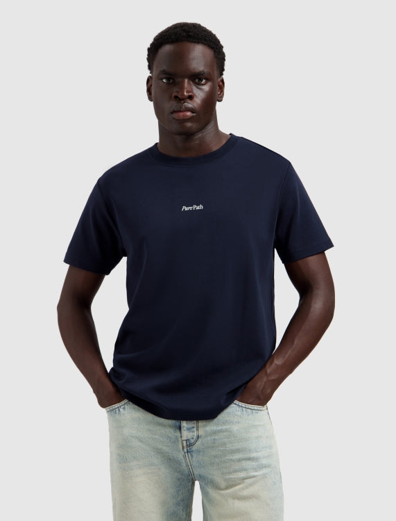 Pure Path Trio Of Flower T-shirt - Dark Navy