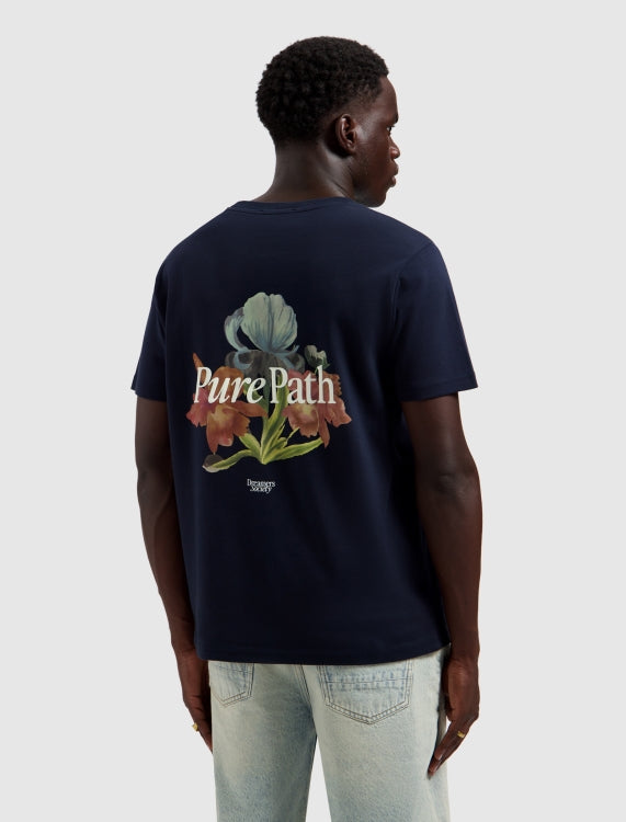 Pure Path Trio Of Flower T-shirt - Dark Navy
