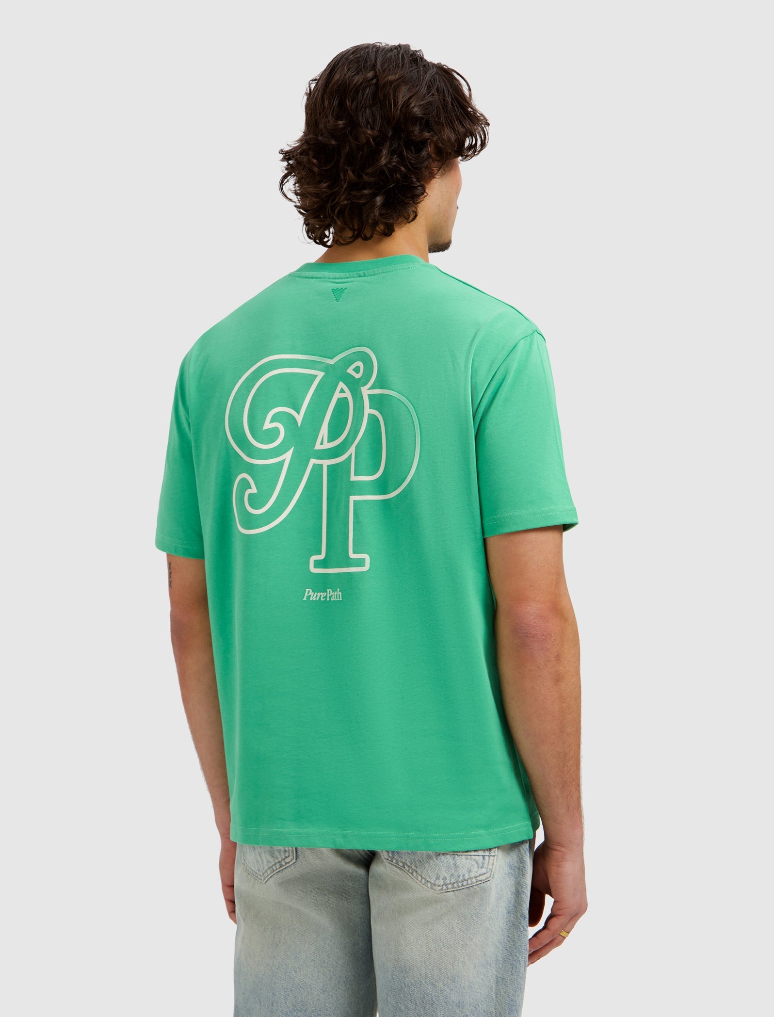 Pure Path Initials T-shirt - Emerald