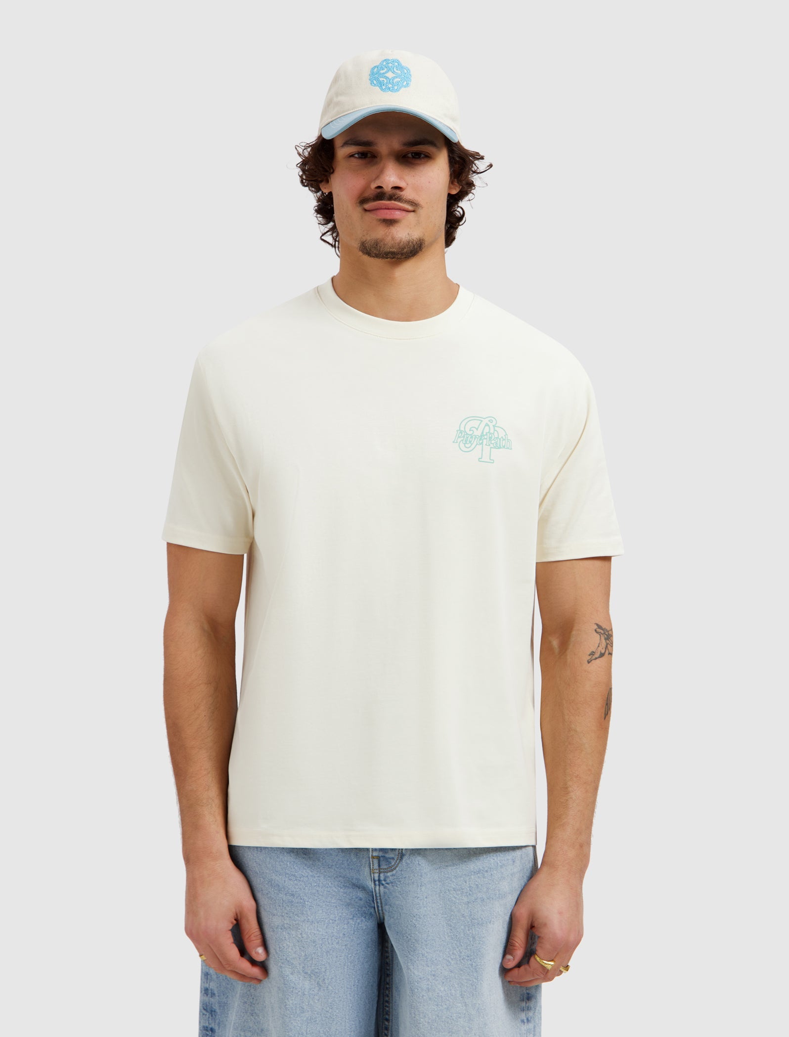 Pure Path Initials T-shirt - Ecru