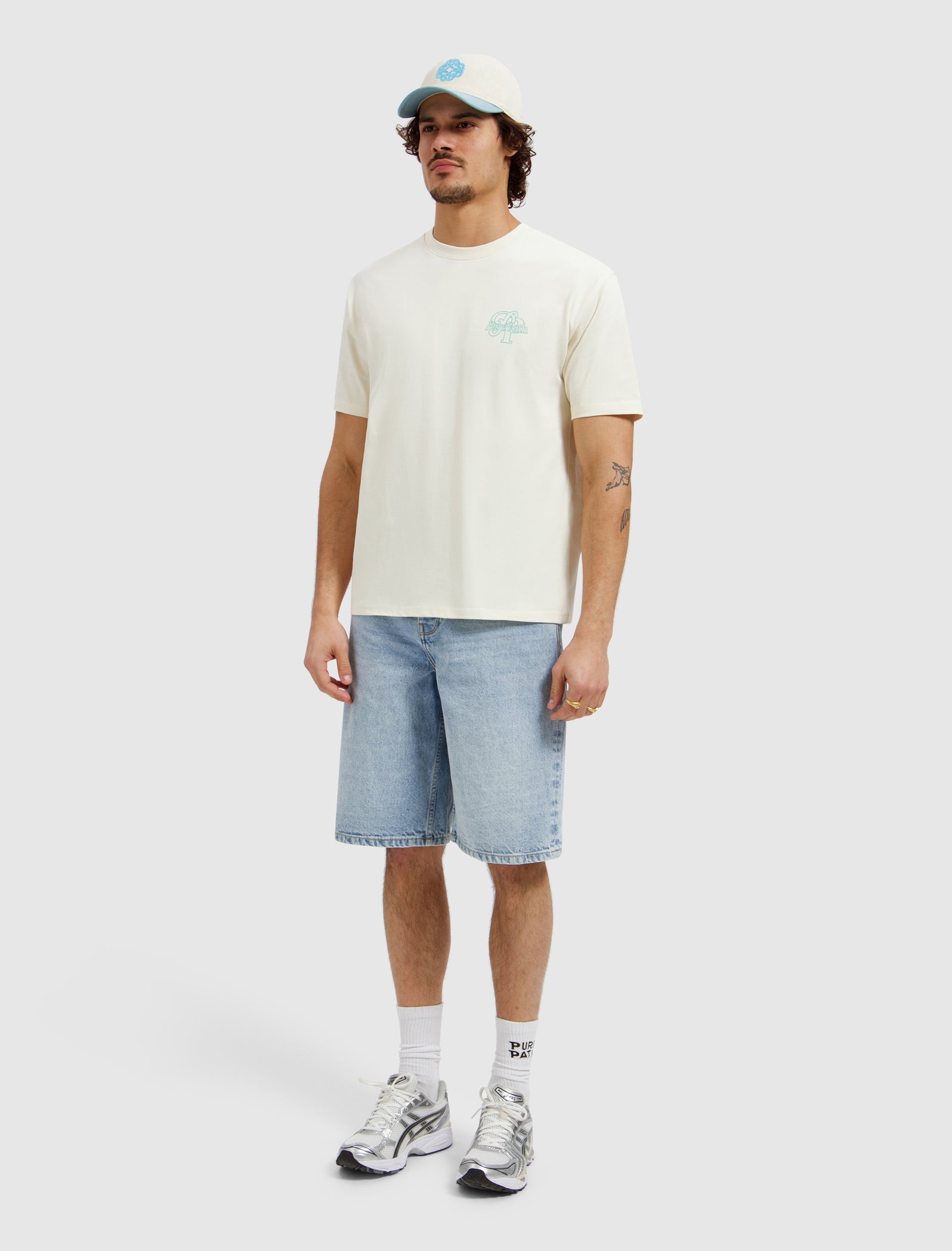 Pure Path Initials T-shirt - Ecru