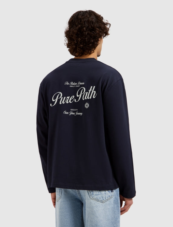 Pure Path Italian Dream Longsleeve T-shirt - Dark Navy