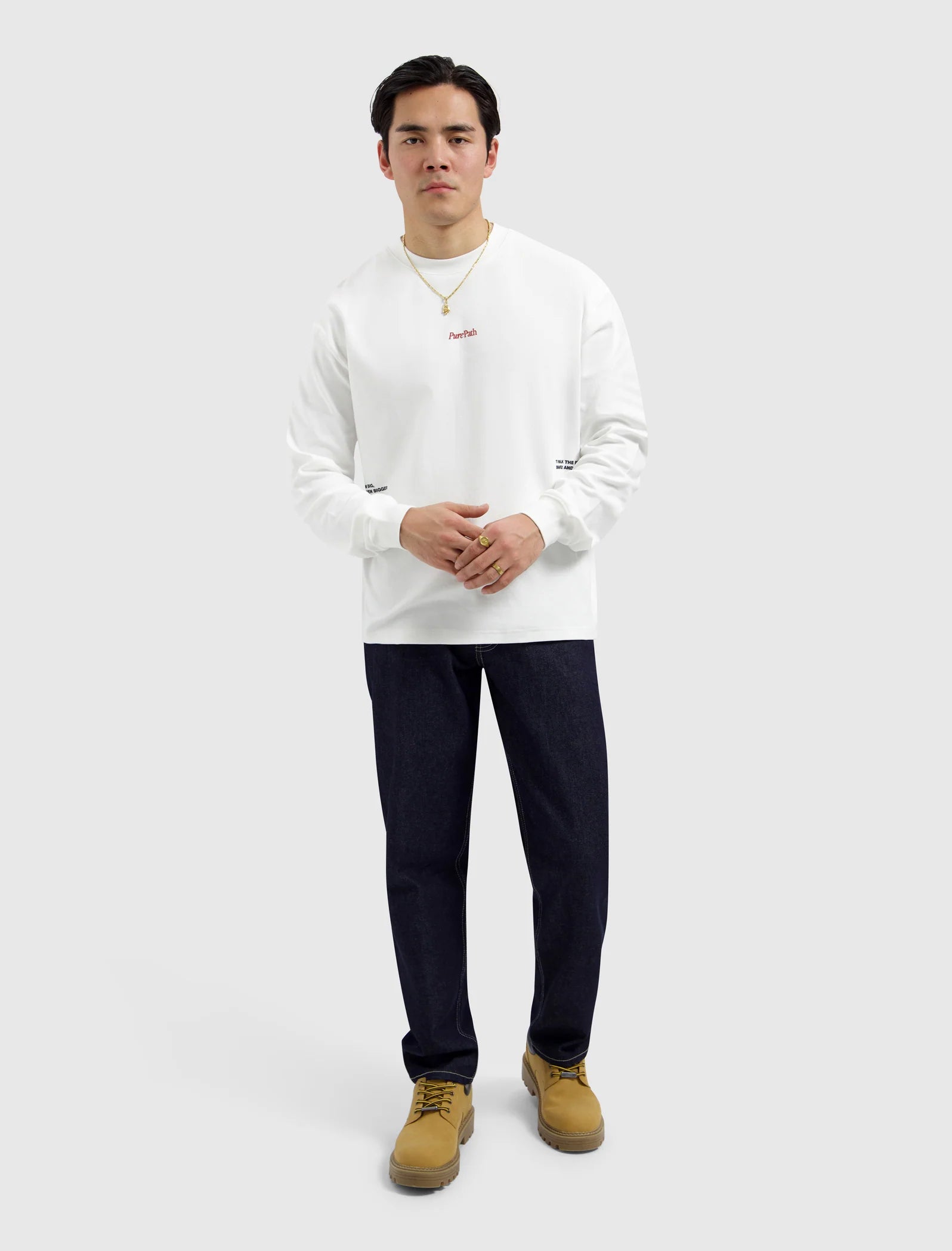 Pure Path Mirror Logo Longsleeve - Off White
