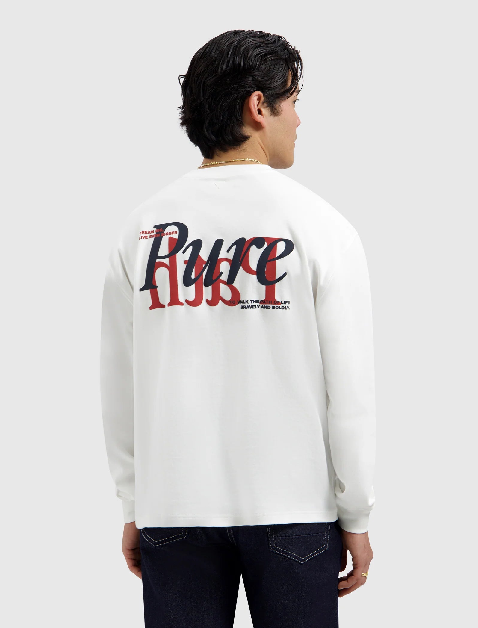 Pure Path Mirror Logo Longsleeve - Off White