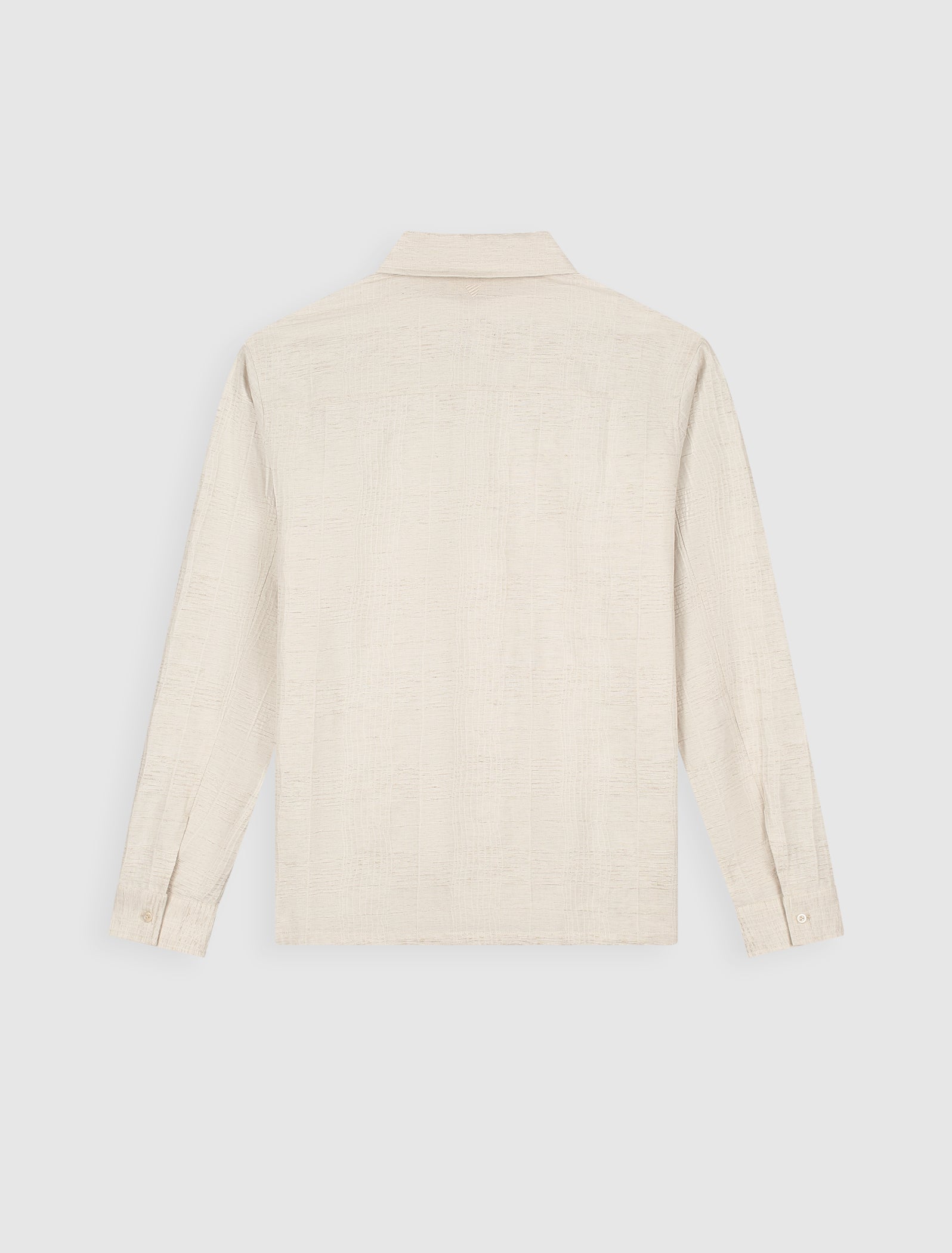 Pure Path Structured Check Shirt - Ecru