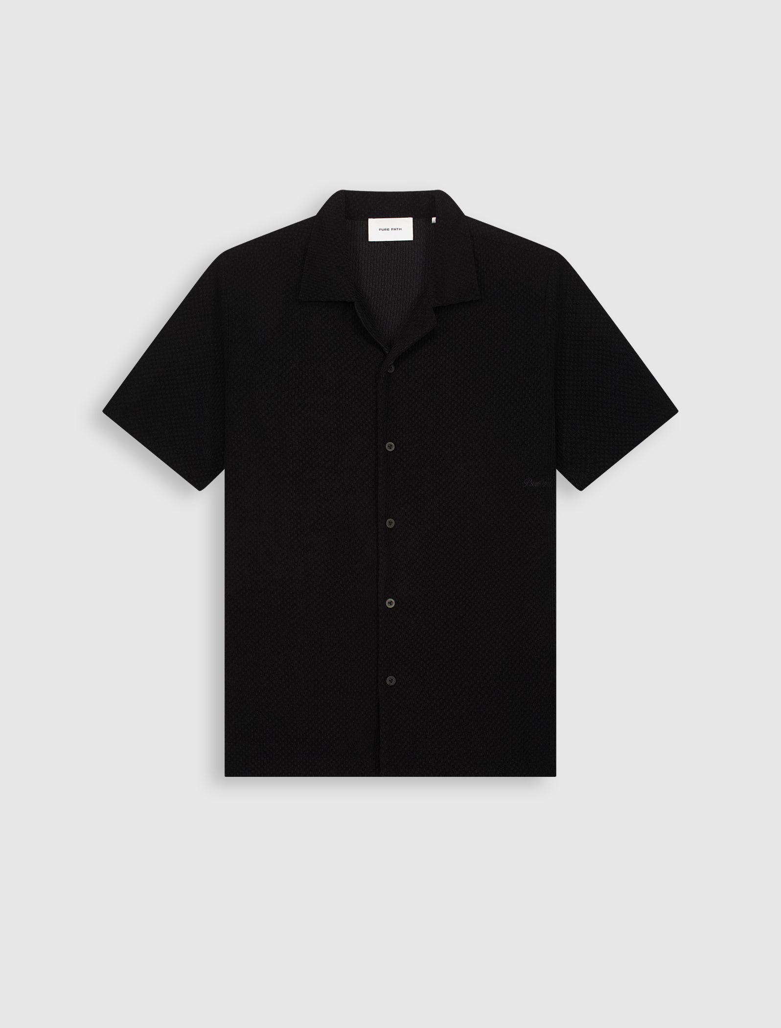 Pure Path Honeycomb Shortsleeve Shirt - Black