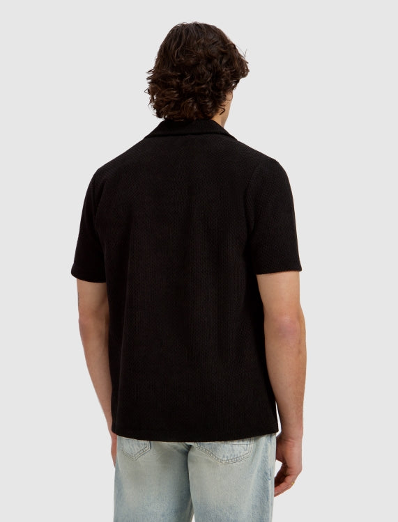 Pure Path Honeycomb Shortsleeve Shirt - Black