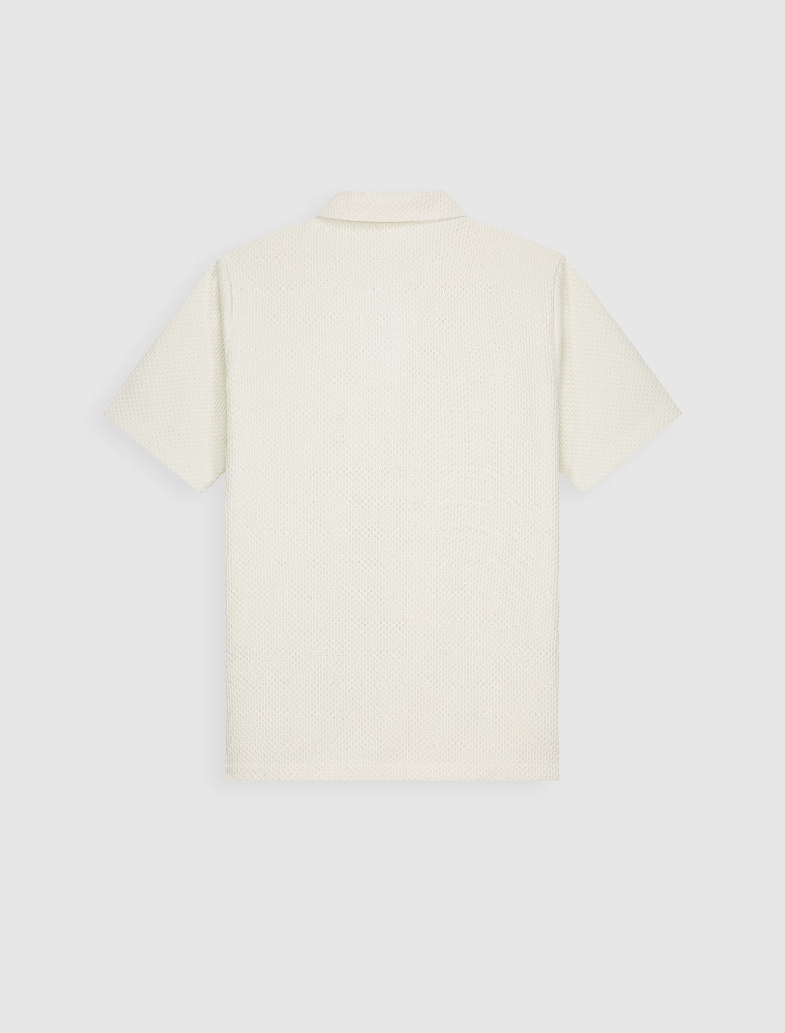 Pure Path Honeycomb Shortsleeve Shirt - Ecru