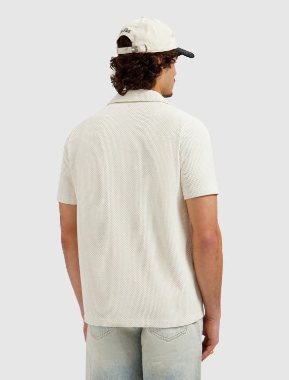 Pure Path Honeycomb Shortsleeve Shirt - Ecru