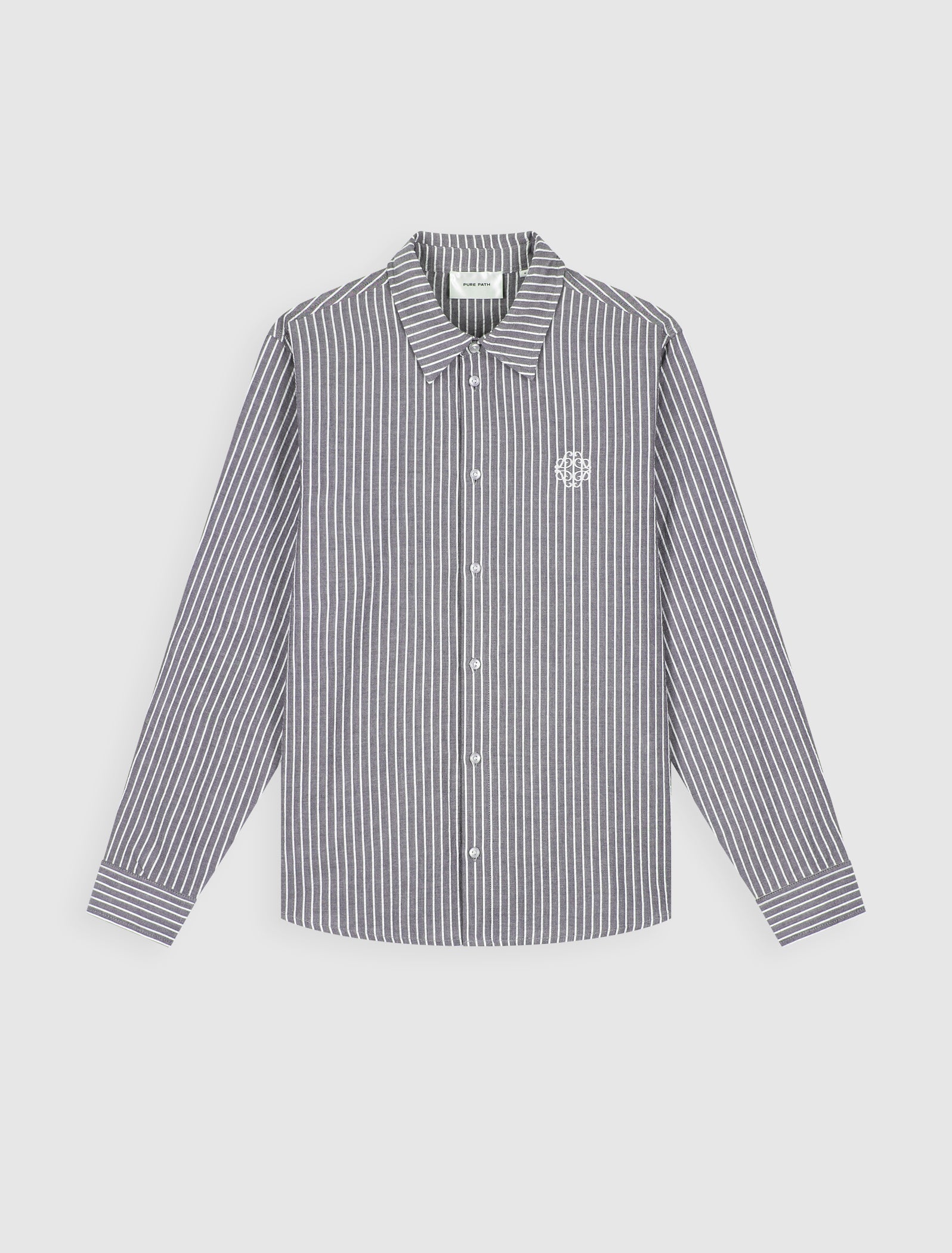 Pure Path Striped Seersucker Shirt - Dark Navy