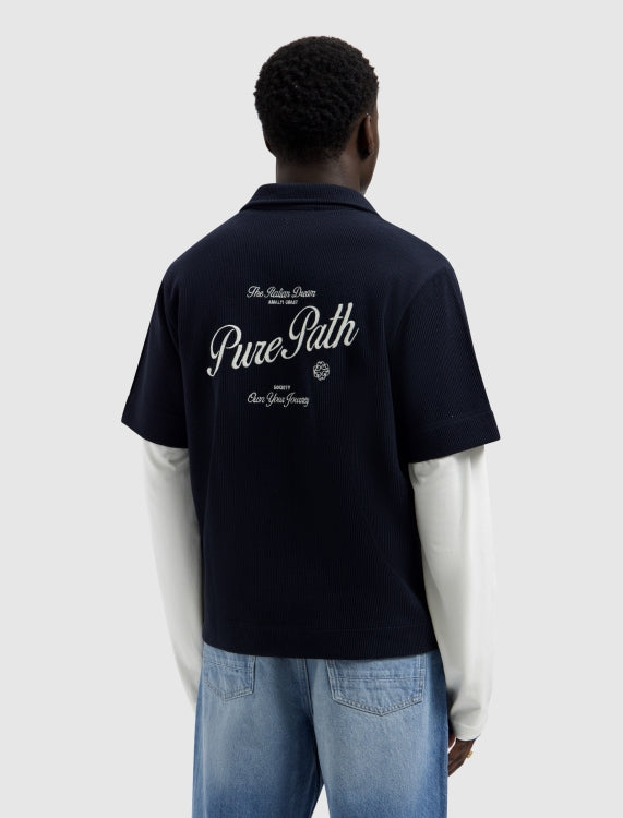 Pure Path Italian Dream Full Zip Shirt - Dark Navy