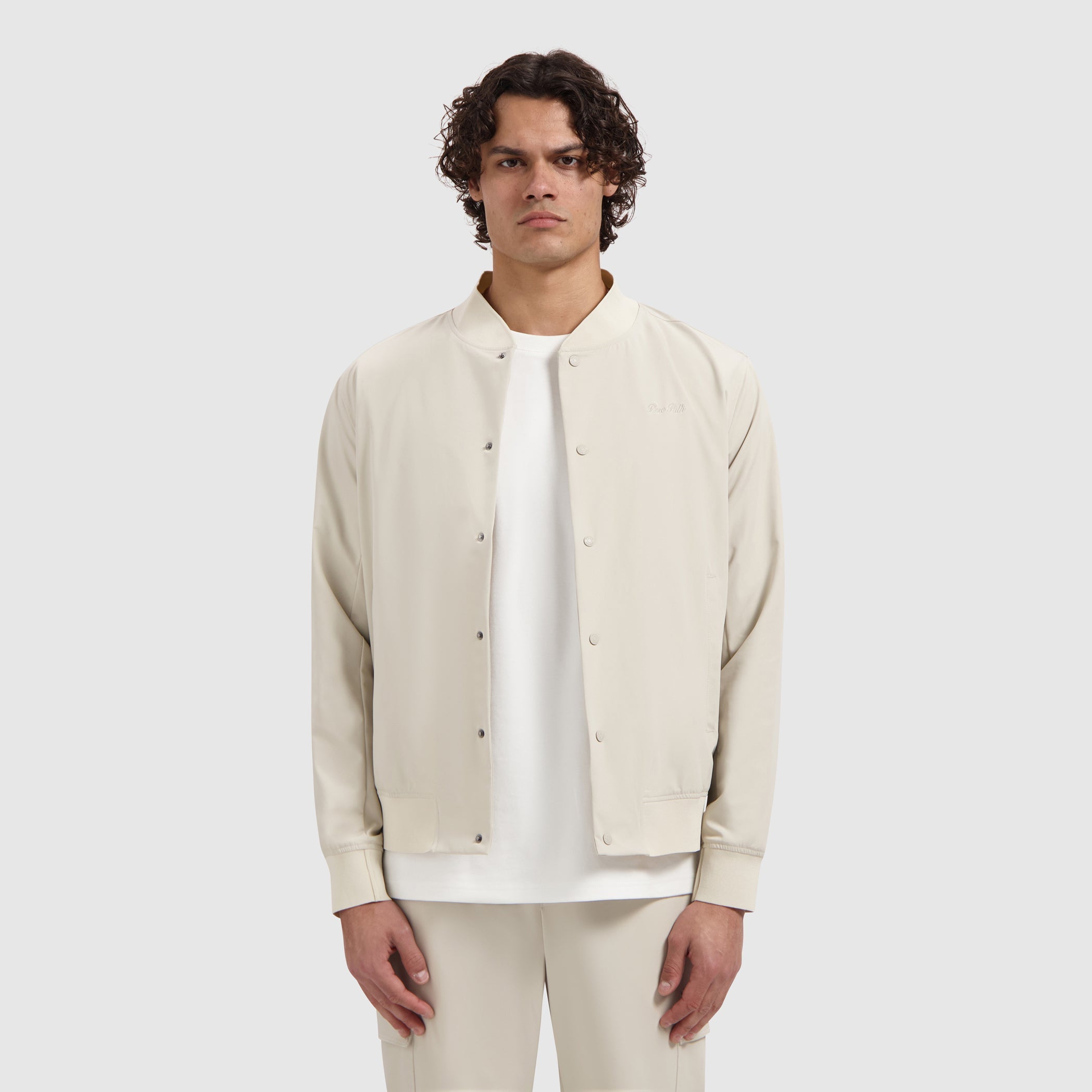 Pure Path Travel Stretch Bomber Jacket - Sand
